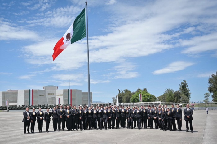 Banda de Guerra de la UMSNH participa con Sheinbaum en Jalisco