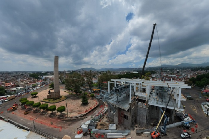 Obras en el Obelisco concluirán el 31 de agosto; alistan reingeniería vial en Morelia