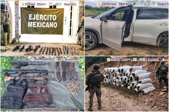 Fuerzas federales detienen a 12 personas y aseguran armas y droga durante operativos en Sinaloa