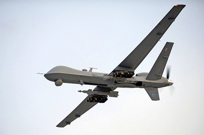 Un dron en acción.