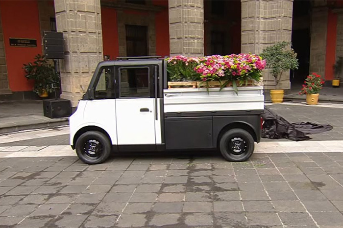Olinea Carga, el nuevo vehículo eléctrico presentado por el Gobierno de México para transporte de carga ligera.