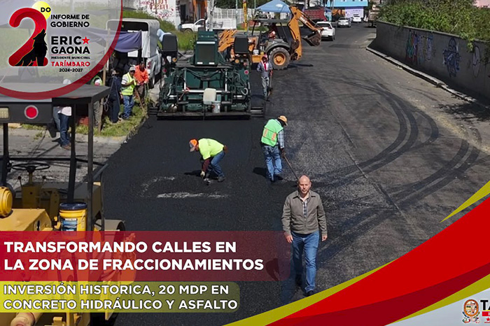 Obras y espacios urbanos en Tarímbaro, Michoacán.