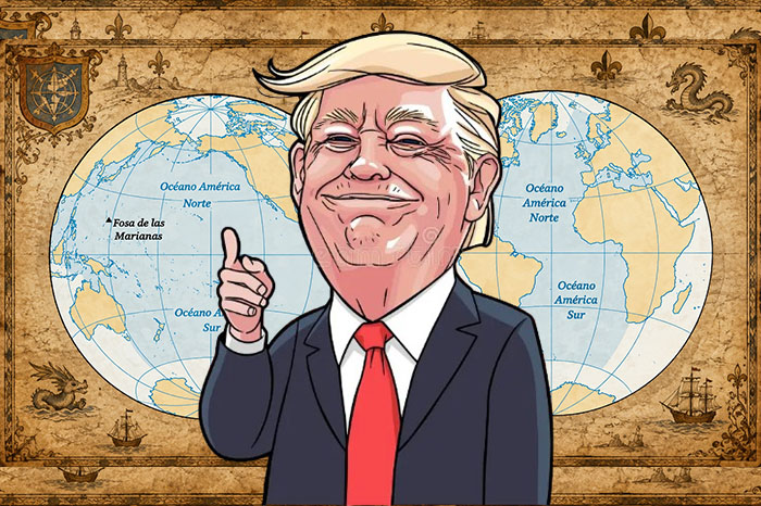 Donald Trump plantea cambiar el nombre del Atlántico o Pacífico