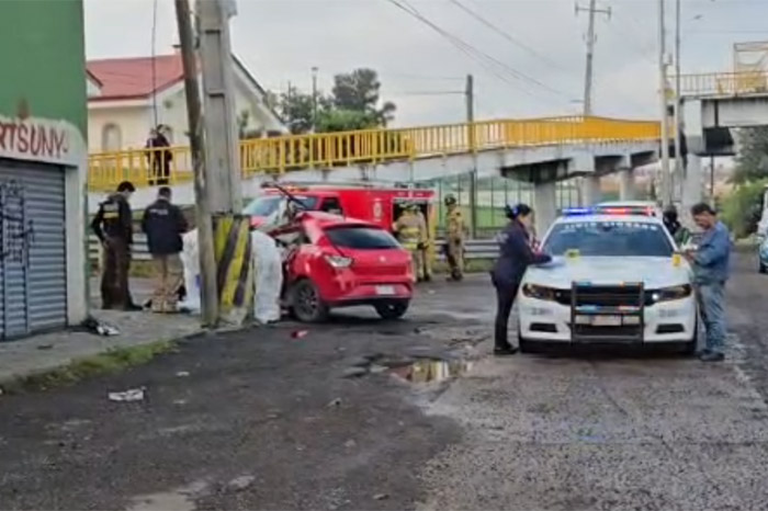 Zona del accidente vial sobre la salida a Salamanca en Morelia, Michoacán.