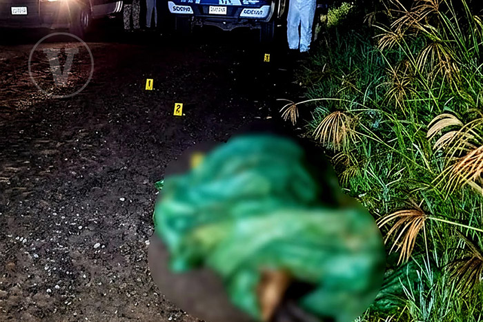 Elementos policiales y peritos de la fiscalía resguardando la zona del hallazgo en Michoacán.