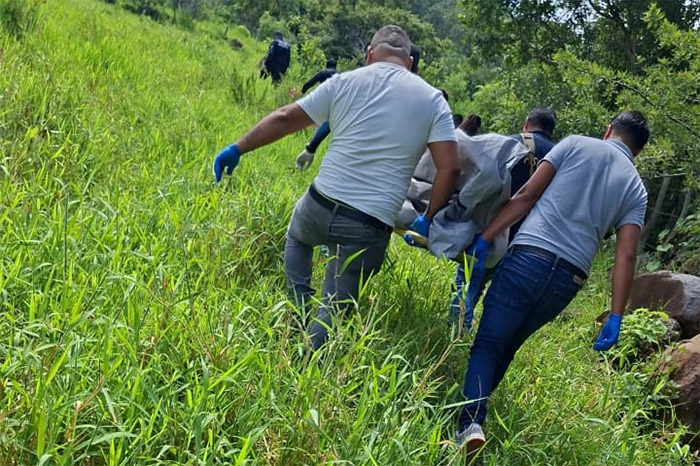 Zona de hallazgo de restos humanos en Peribán, Michoacán.