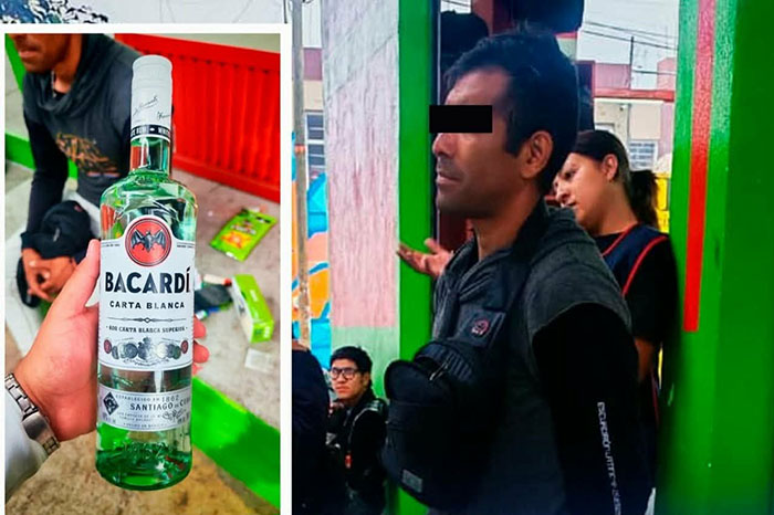Hombre detenido por intentar robar una botella de Bacardí en Morelia