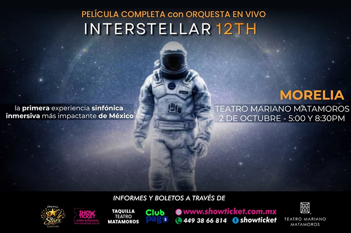 Cartel promocional del evento en el Teatro Matamoros de Morelia.