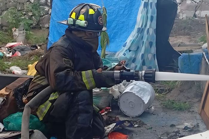 Pepenador resulta intoxicado durante incendio en La Piedad