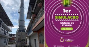 Teleférico de Uruapan realizará primer simulacro de sismo