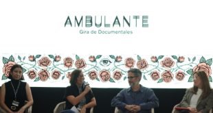 Gael García Bernal y representantes de Ambulante en la conferencia de prensa realizada en Morelia.