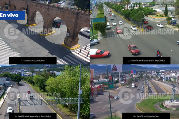 Instalaciones y pantallas de monitoreo del C5 Michoacán para la seguridad ciudadana.