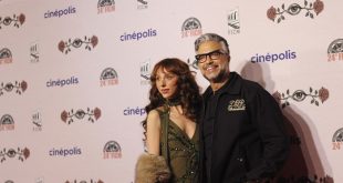 Jaime Camil, Natalia Téllez e Isabella Arroyo en el marco del Festival Internacional de Cine de Morelia.