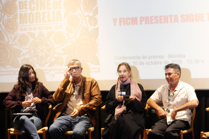 Rueda de prensa sobre los proyectos Cine Mexicano en Acción Michoacán y Cinetravesía del FICM.