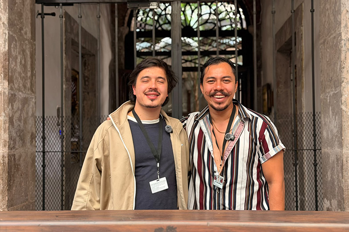 El director Fernando Manzano Moctezuma presentando el cortometraje 10 de mayo en el Festival de Cine de Morelia.