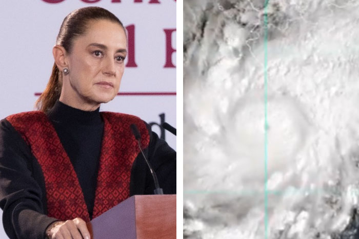 Mensaje oficial de la Presidencia de México respecto a la contingencia climática por el huracán Simon.