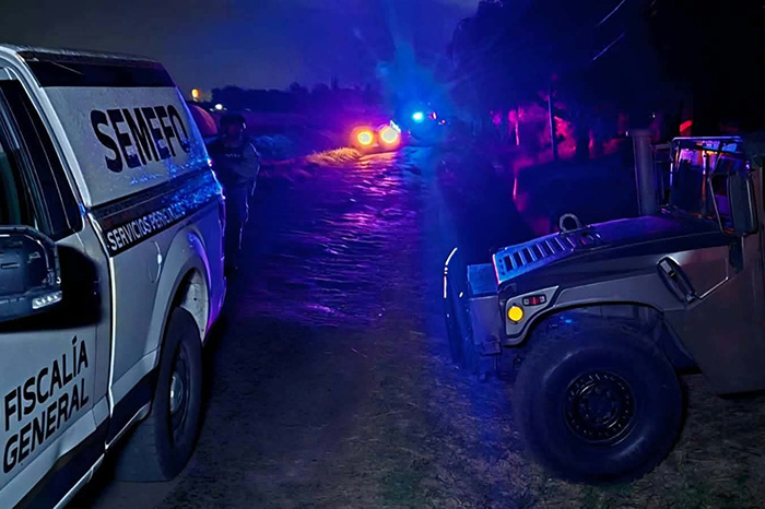 Zona de un ataque armado en el municipio de Ario, Michoacán, donde murieron tres personas y dos resultaron lesionadas.