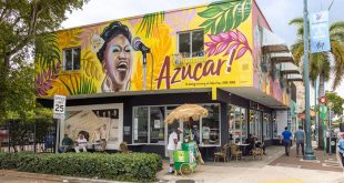 Plaza Azúcar, nuevo espacio en la Pequeña Habana de Miami dedicado a honrar el legado de Celia Cruz.