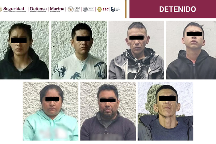 Detienen a siete integrantes de un grupo delictivo tras operativos en CDMX