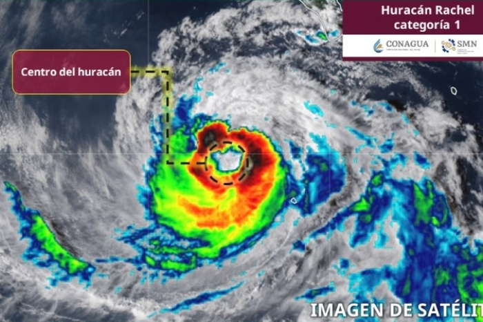 Fuerte oleaje y nubosidad en las costas de Michoacán por el paso del huracán Rachel.