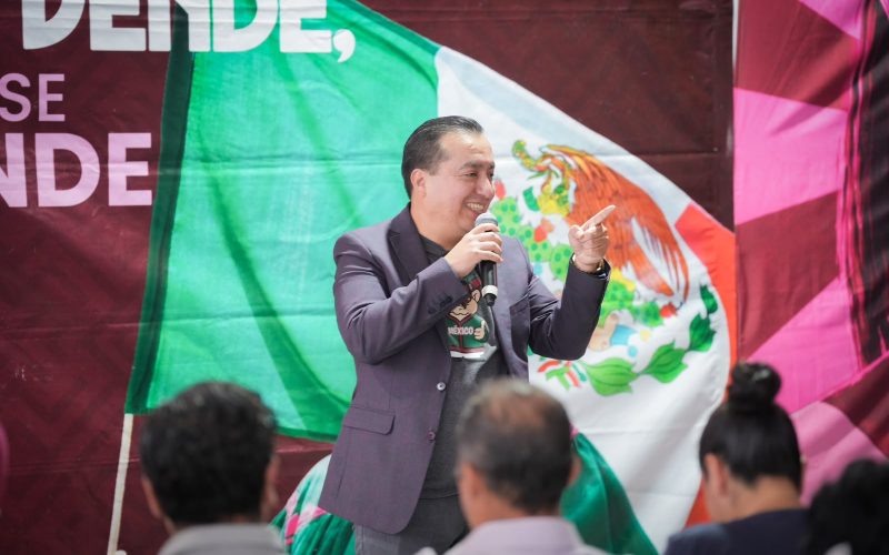 Pronunciamiento de liderazgos políticos de Morena en la capital de Michoacán.