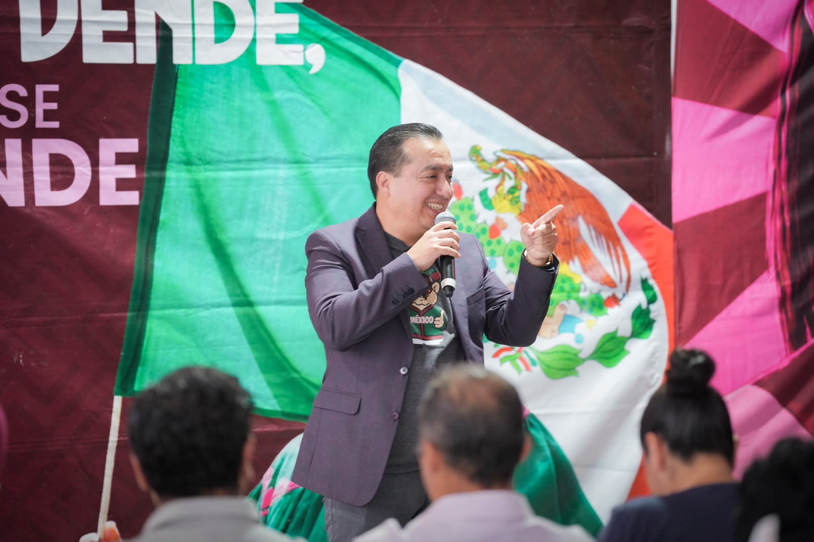 Pronunciamiento de liderazgos políticos de Morena en la capital de Michoacán.