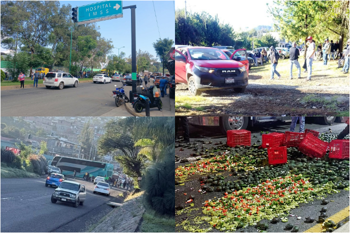 Productores aguacateros mantienen bloqueos carreteros en Michoacán para exigir un mejor precio por kilo de aguacate.