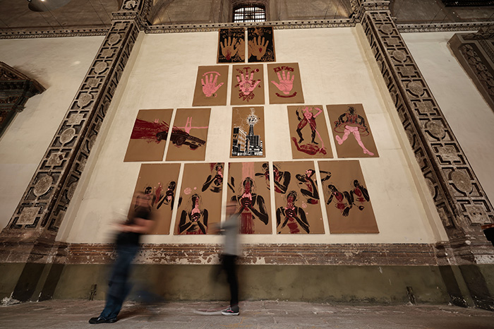 Exposición de Richard Moszka en el antiguo convento sede de Ex Teresa Arte Actual en Ciudad de México
