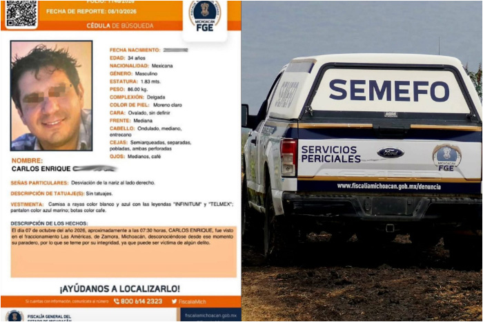 Hallazgo de un trabajador de Telmex desaparecido en Zamora, localizado en una parcela de Ecuandureo.