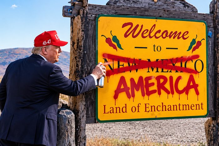 Donald Trump propone cambiar el nombre del estado de Nuevo México por Nueva América.